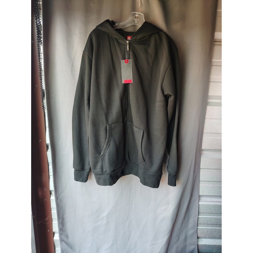 Roadblock Mens XL Full Zip Hoodie Black Polyester Sweatshirt RN 66918 NWT